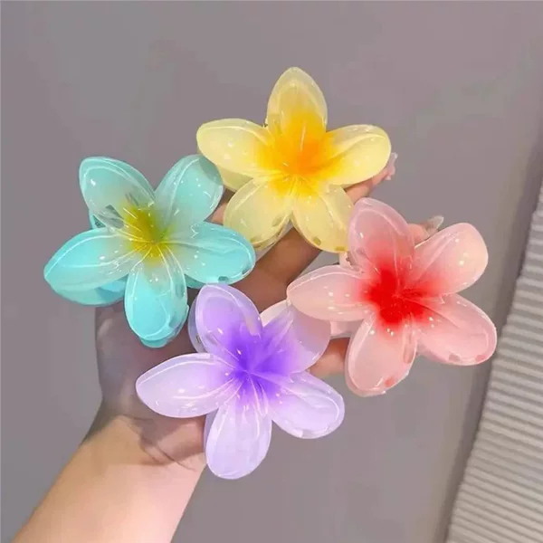 Egg Flower Hair Clip for Women, Half-Tied Hair Claw Clip, Elegant Shark Clip Hairpin, Beach Hair Accessory