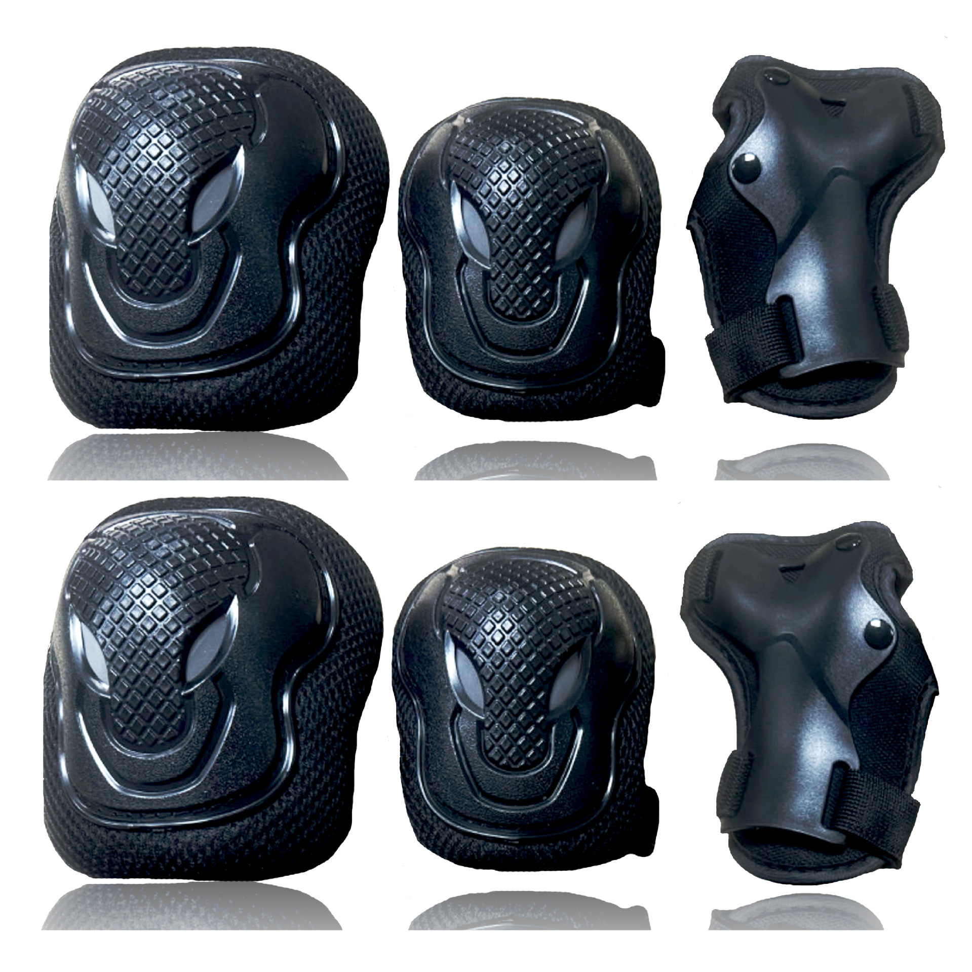 Sports Protector Skating Men's and Women's Adult Roller Skating Knee Protector Wristband Children's Cow Head Wolf Face Protector Elbow Protector Balance Car