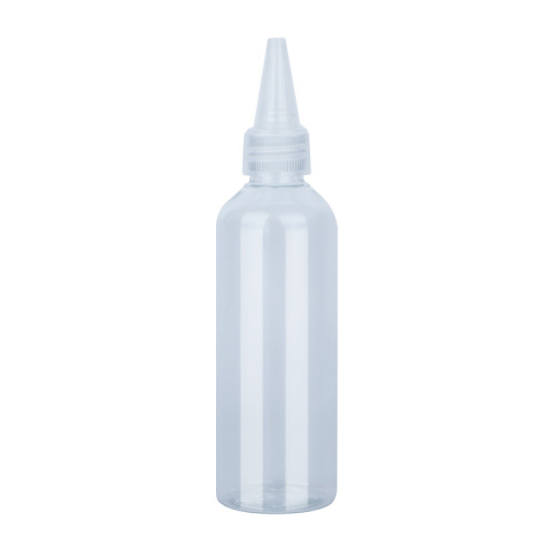 Transparent pointed mouth bottle 30ml 100ml liquid pigment dye bottle ink bottle dispensing bottle PET plastic filling bottle