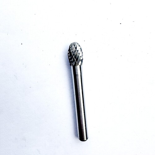 Tungsten steel grinding head oval E-type carbide rotary file 8 mm 6 mm handle E08013M06 single double edge