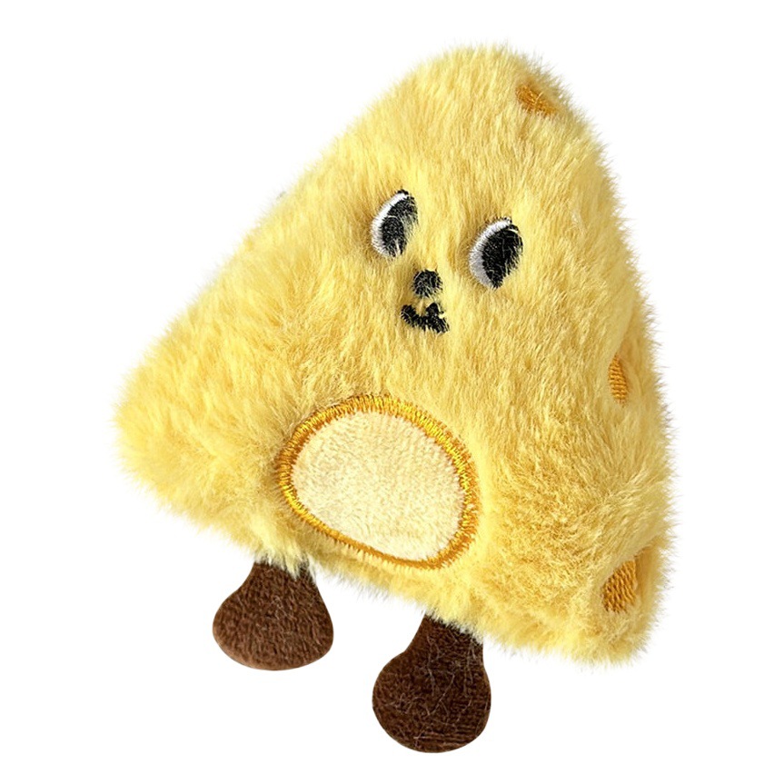 Lindo queso Queso de peluche colgante todo-fósforo de dibujos animados muñeca llavero estudiante bolsa colgante chica corazón broche