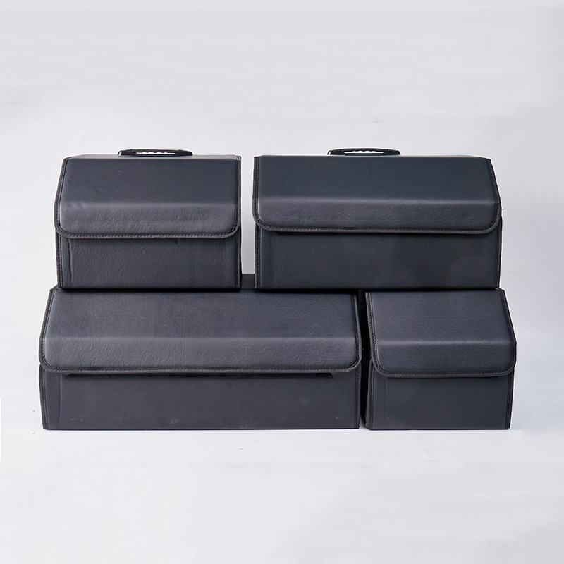 Scatola porta accessori per auto, organizer multifunzionale per bagagliaio, contenitore interno pieghevole in pelle, portatile._voghion.com