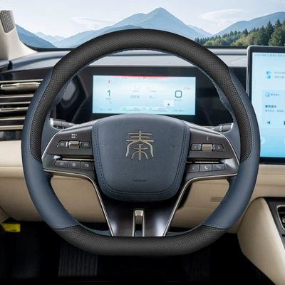 Qin Lev/Dmi Intelligent Driving Edition – Steering wheel cover - byd-qin-special-black-blue-set-type-ultra-thin-default