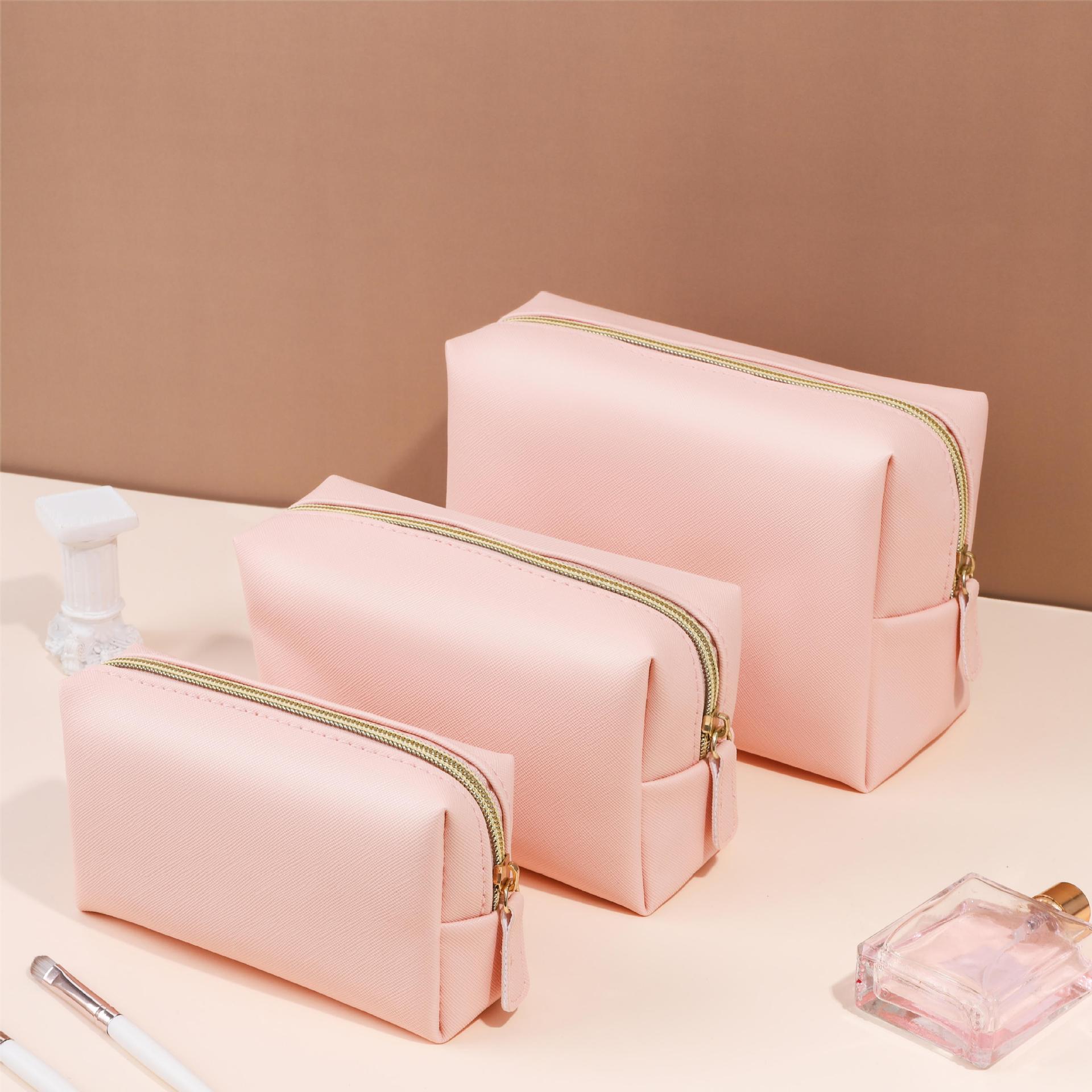 Nueva bolsa de cosméticos cuadrada PU, bolsa de almacenamiento portátil impermeable de alta calidad, bolsa de cosméticos octogonal para mujer, un lote
