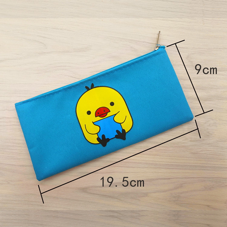 Bolsa de lápiz creativa de caricatura coreana encantadora bolsa de cambio de cremallera de Oxford bolsas de papelería bolsas de lápiz de papelería