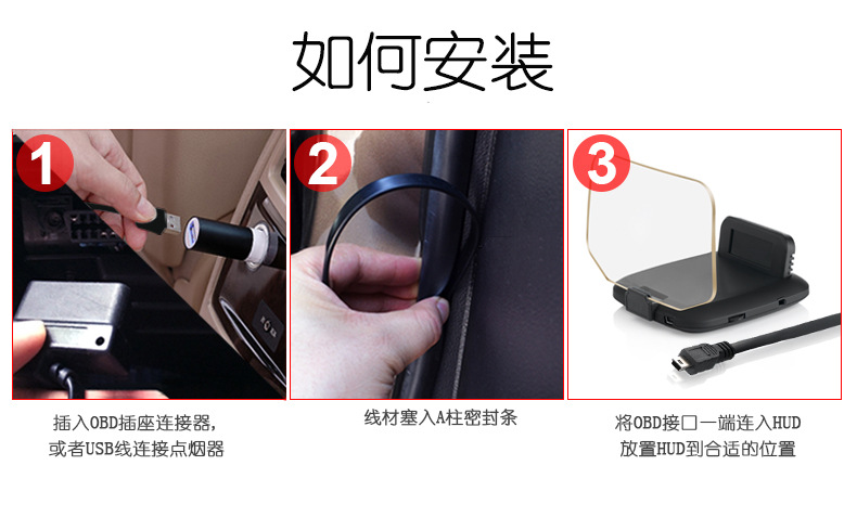 Intelligent Navigation Hud Car Display Screen, Multi-Functional Car High-Definition Head-Up Display, Speedometer, Exclusively for Cross-Border Sales