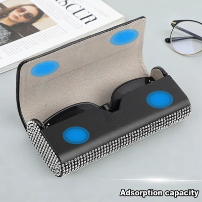 Car Glasses Clip/Bill Clip — Multi-Functional Sunglasses Storage Box, Full-Diamond