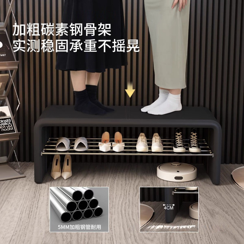 轻奢换鞋凳门口家用可坐穿鞋凳鞋柜一体入户卧室长条床尾凳厂货源|undefined