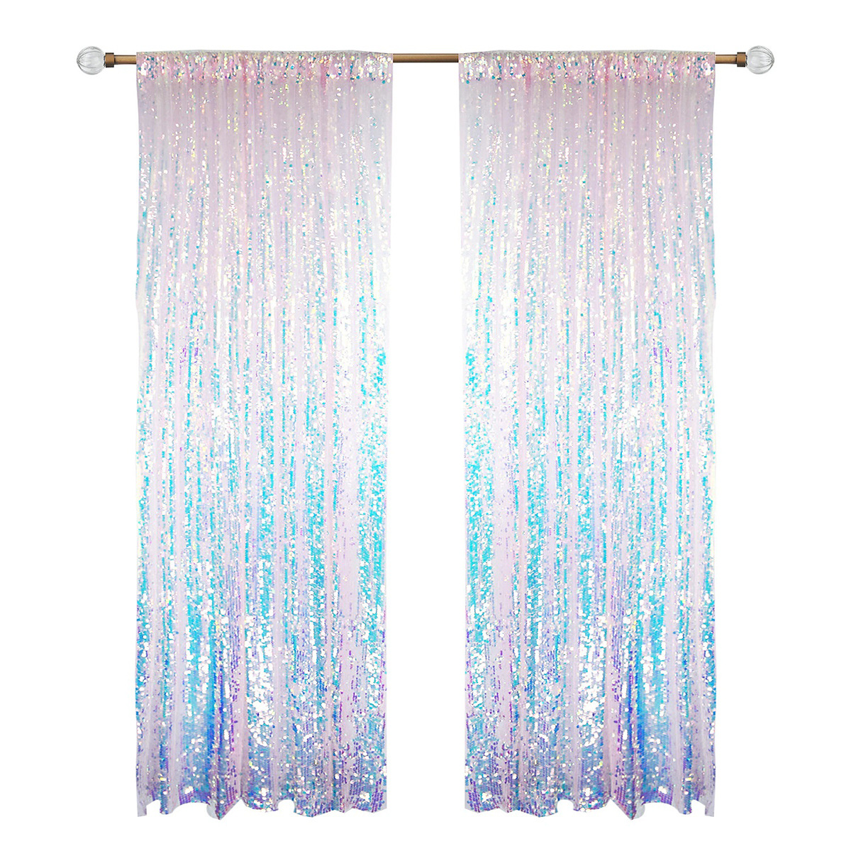 TEMU Spot emitió una pantalla de ventana de lentejuelas bordadas transfronterizas, cortinas terminadas, decoración de fiesta de bodas, tela de fondo