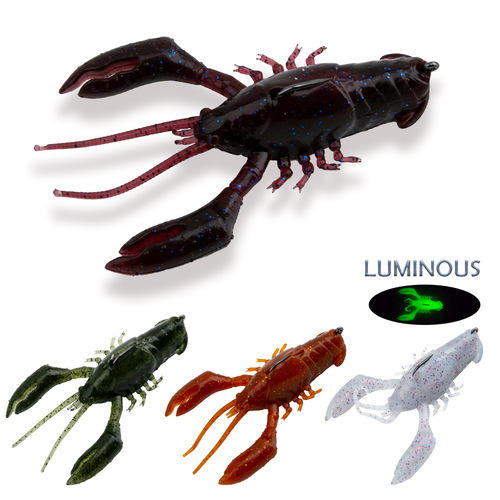 Vacuum-formed plastic card Yaya bait, luminous, irritable giant lobster, soft shrimp, simulated shrimp bait, lure soft bait wholesale, cross-border