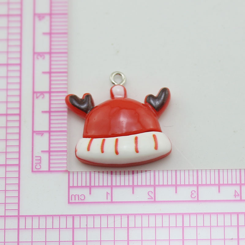 Accesorios de la joyería de bricolaje 2024 nueva resina árbol de Navidad Santa Claus muñeco de nieve SERIE DE Navidad colgante