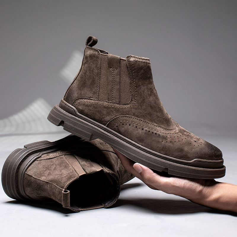 Челси Martens, натуральная кожа, утеплённые высокие ботинки в британском стиле, размеры 38–44