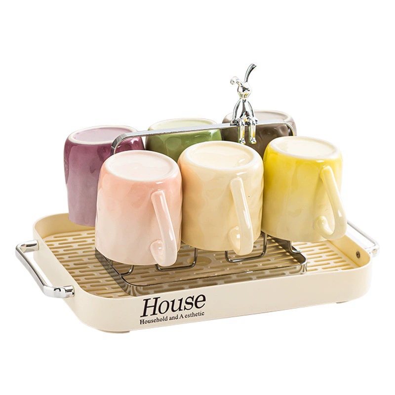 Легкий роскошный набор чашек, костюм, Высококачественная Бытовая чашка для питья, красивый набор для воды, журнальный столик в гостиной, костюм для чашки на новоселье