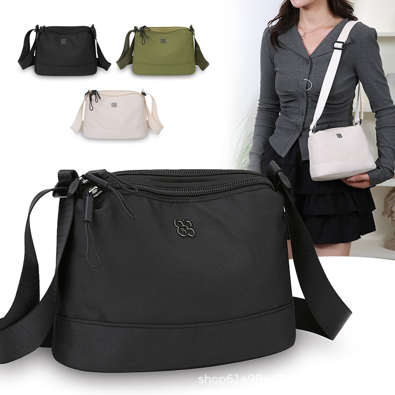 New 2026 casual simple large-capacity shoulder bag for women, lightweight canvas bag, versatile textured crossbody bag for women