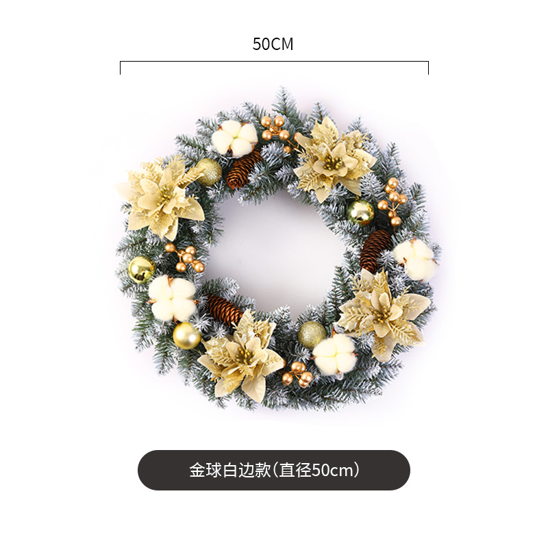 Ventas directas de la fábrica nuevas decoraciones de Navidad transfronterizo hecho a mano guirnalda artificial puerta colgante ventana Decoración Accesorios guirnalda