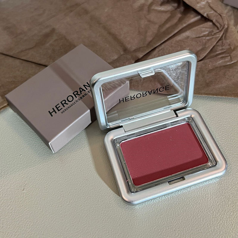 HERORANGE~slightly drunk atmosphere powder blusher blood rose transparent shell mother raw olive skin day dish lasting natural