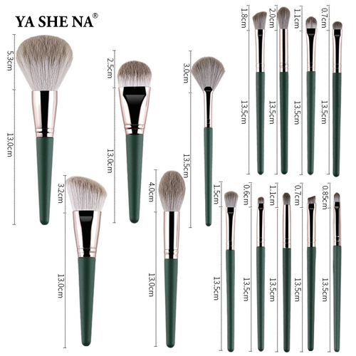 14-piece Luyun makeup brush set with soft wooden handle Cangzhou beauty tools beginner complete set of makeup brushes makeup brushes