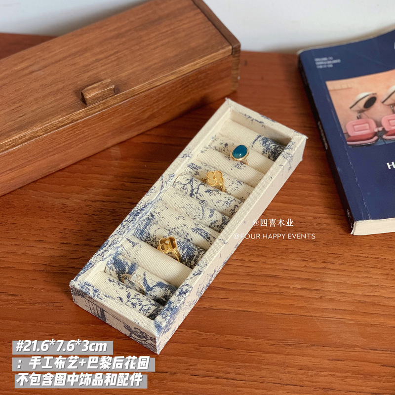 四喜托盘珠宝戒指饰品项链陈列展示架首饰盒复古耳钉西洋戒子|undefined