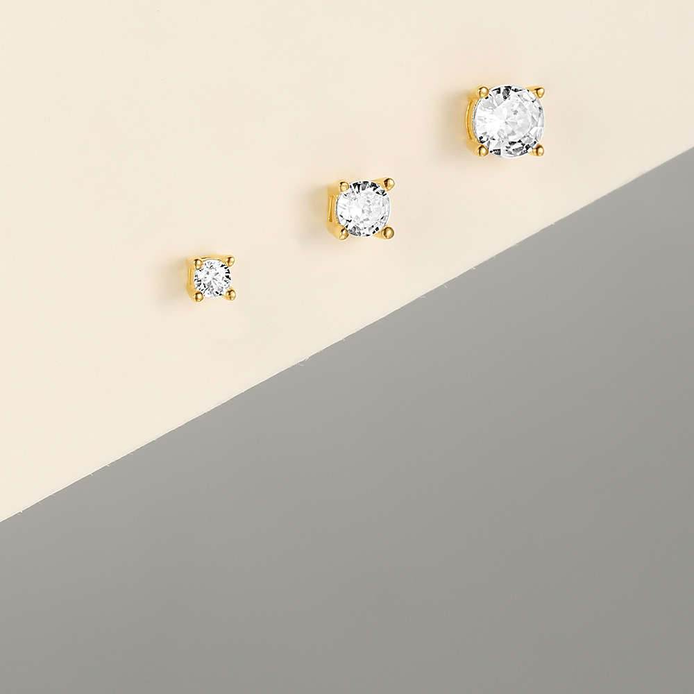 1g Weight Ear Studs Classification Ear Cartilage Rings & Studs Piercing Type 3 Pieces Set Quantity Daily, Festival Occasion 925 Sterling Silver Material Flower Pattern Women's Gender Plating Design Simple Style, Classic Style Style 3 Pieces Set Ear Cartilage Rings & Studs Simple Style Classic Style Flower 925 Sterling Silver Plating Ear Cartilage Rings & Studs 26