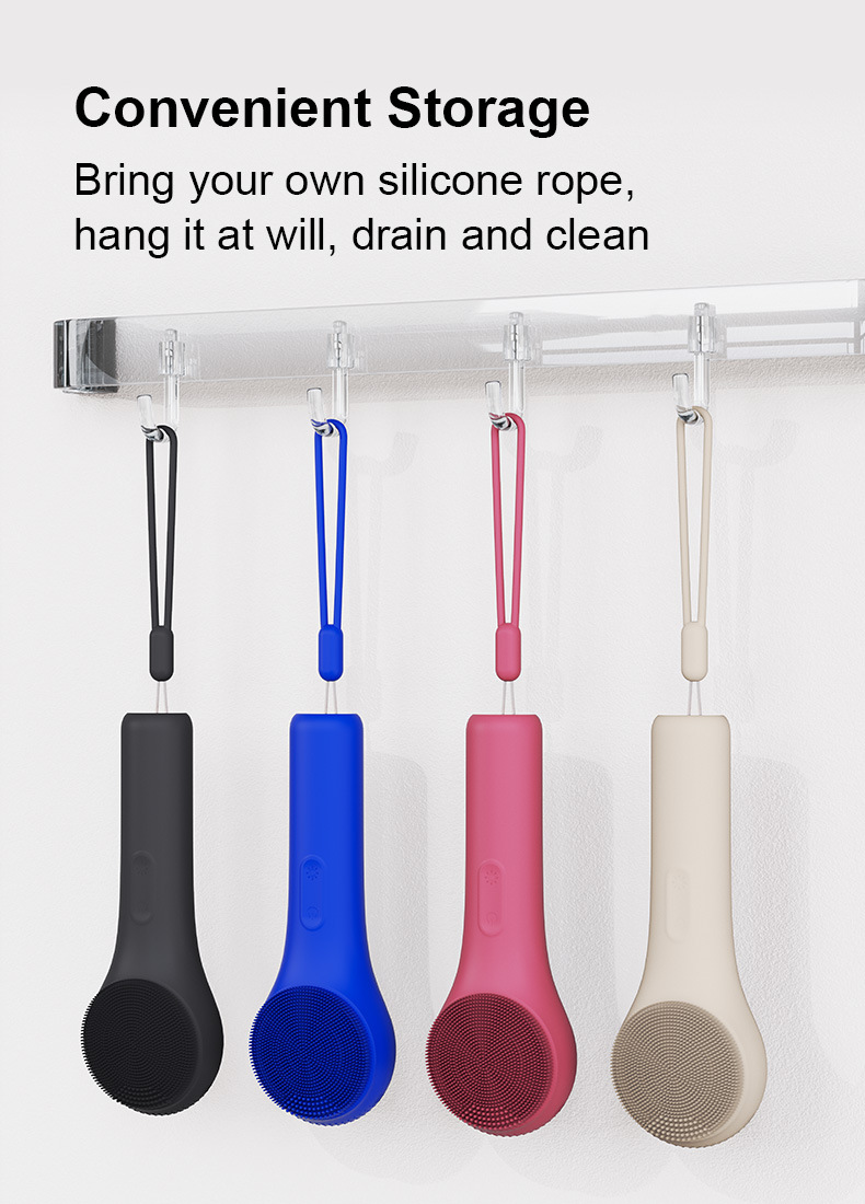 New Temperature Sensing Silicone Facial Cleansing Brush/Cross-Border Hybrid Facial Cleansing Brush