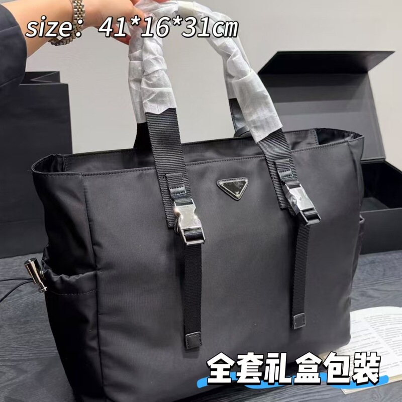 New nylon waterproof fabric handbag, high-end new large-capacity tote bag, versatile short-trip travel bag
