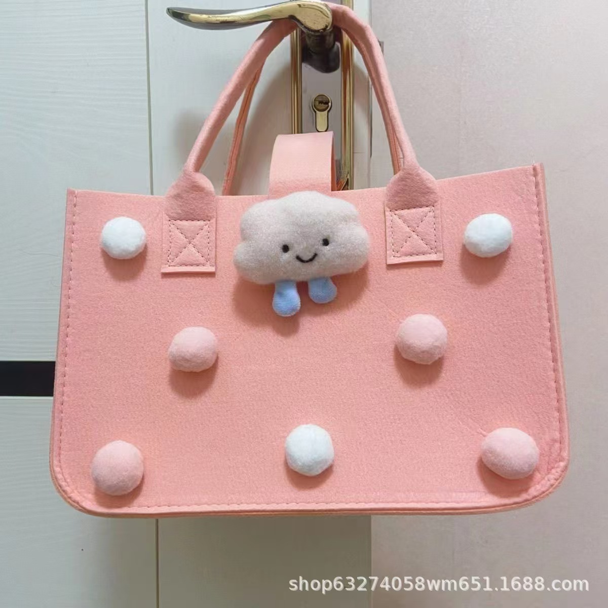 Fabricantes al por mayor en línea sobre rojo bolso de fieltro bolso de mano regalo de dibujos animados bolso de fieltro promoción de apertura bolso de regalo almacenamiento