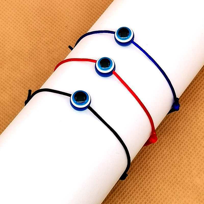 European and American Cross-Border New Jewelry Simple Braided Adjustable Evil Eye Resin Blue Eyes Bracelet for Men and Women European and American Cross-Border New Jewelry Simple Braided Adjustable Evil Eye Resin Blue Eyes Bracelet for Men and Women