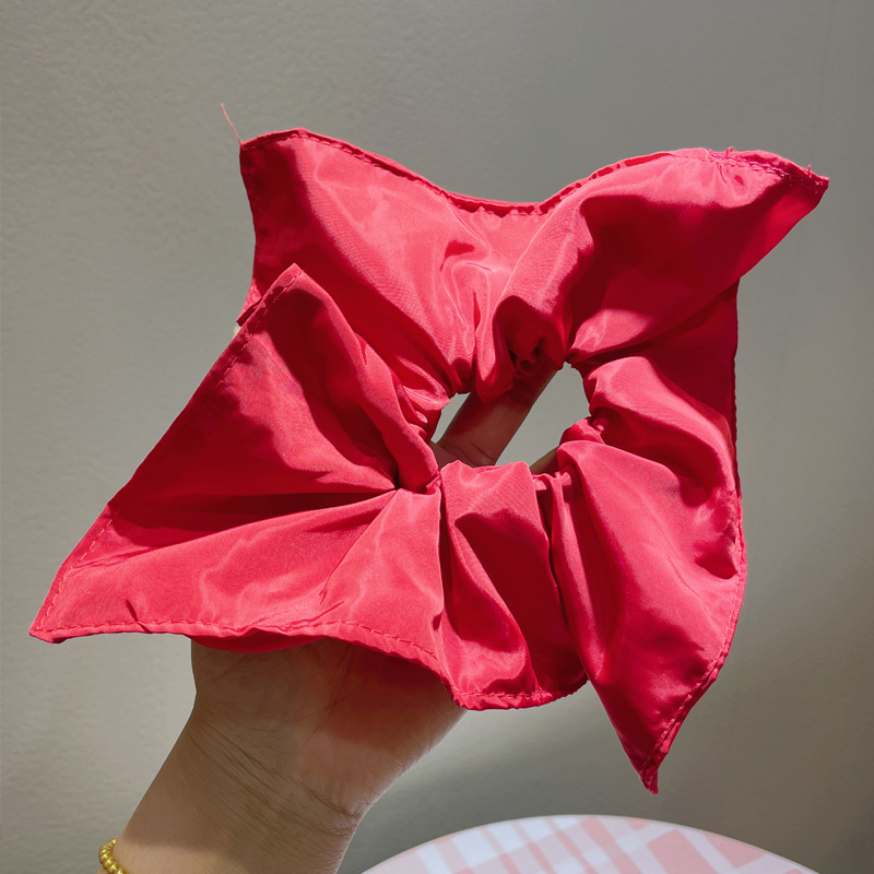 097 однотонный квадратный шарф-красный