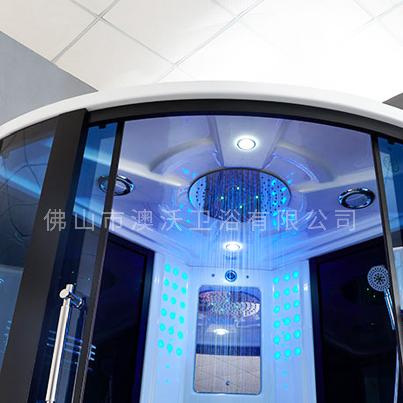 Sala de vapor en forma de abanico arco integrado de la sala de sauna de ducha de vapor húmedo y seco con bañera con pedal sala de ducha integral