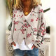 Foreign trade cross-border 2024 Amazon foreign trade new Christmas abstract printing casual cloak coat cardigan