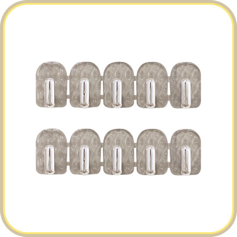 뜨거운 판매 미니 후크 [투명 회색 - 뒷면 접착 없음] 후크 10개 2줄