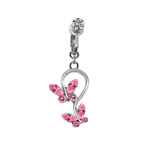 Gaby European and American cross-border cat head dragon navel ring butterfly navel ornament navel nail heart-shaped navel ornament without holes piercing earring