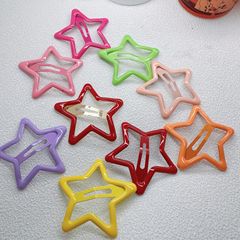 6cm大きいサイズドーパミンカラー大きいサイズ星ヘアクリップ女の子サイド前髪割れヘアクリップbbクリップ少女可爱い