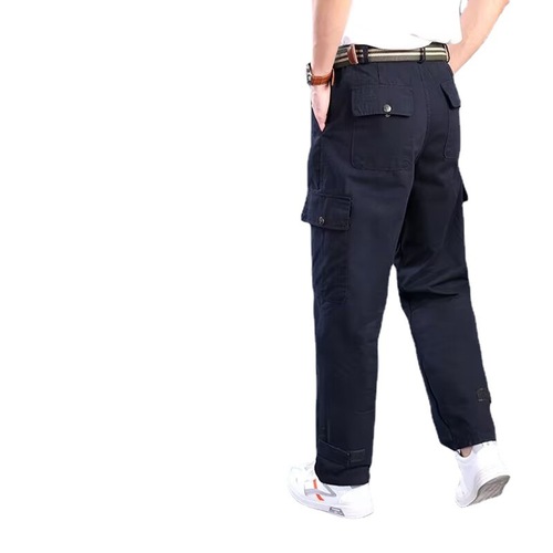 Cotton canvas single pants work pants work pants casual outdoor electric welding machine repair protective work pants with multiple pockets green