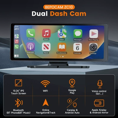 Cam with 4K High-Definition: Simsiz CarPlay və Android Auto