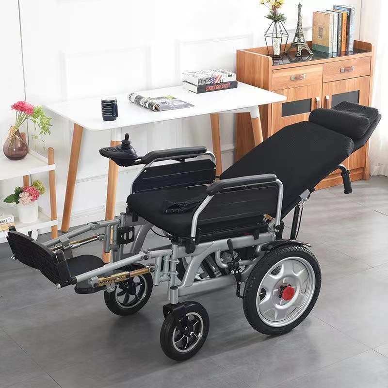 Customized Electric Wheelchair Manufacturer's Automatic Intelligent 24V Foldable Four-Wheel Vehicle for Disabled and Elderly People