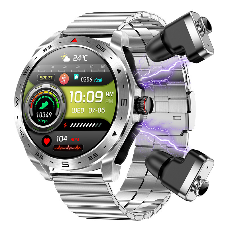 Nuevos auriculares de pulsera inteligente 2 en 1 reloj adulto para llamadas deportivas TWS auriculares Bluetooth reloj multifuncional