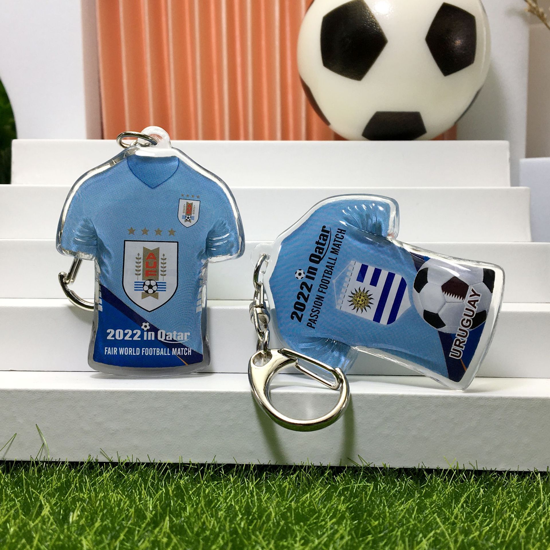 乌拉圭队-队徽+旗帜+足球