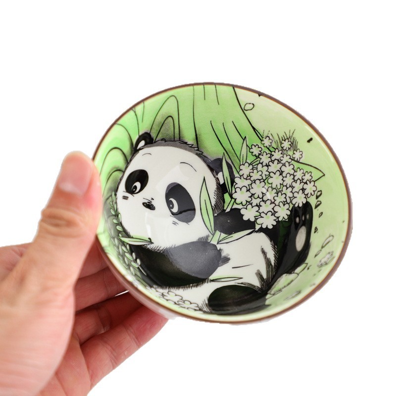 熊猫碗筷套装创意礼品青花瓷碗陶瓷餐具套装婚庆回礼批发可印LOGO|undefined
