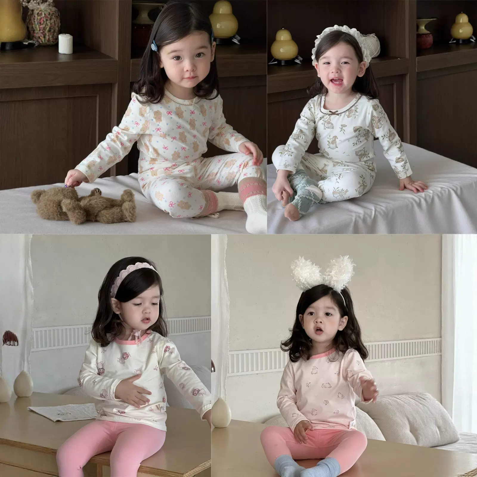 小童秋季衣服女宝秋款童装儿童秋衣秋裤睡衣套装秋装女童家居服