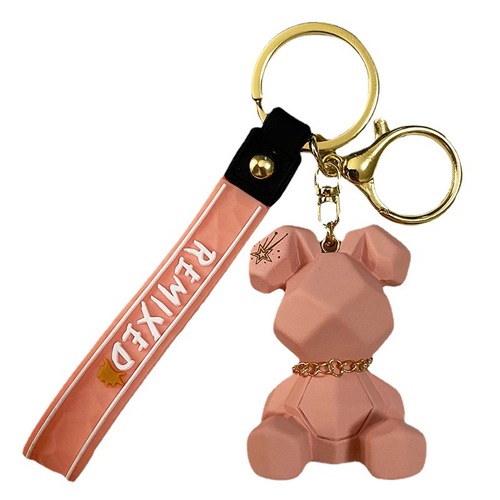 Cut-out resin little rabbit keychain for women, exquisite backpack pendant, creative car keychain, cute cartoon ornament