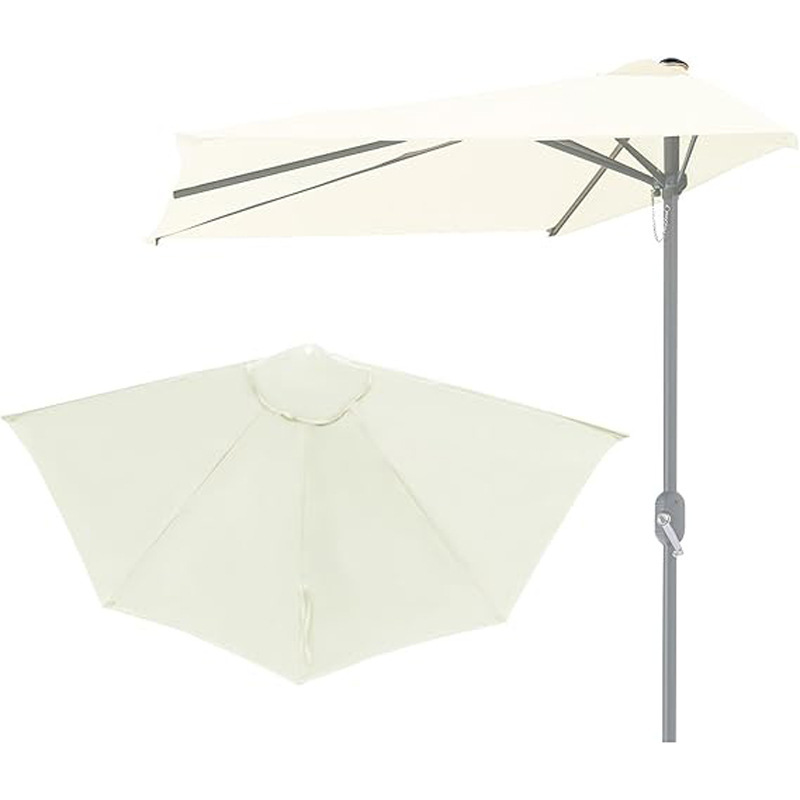 Outdoor Half-Umbrella Polyester Sunshade Umbrella Fabric Replacement Sunshade Cloth Uv Protection Outdoor