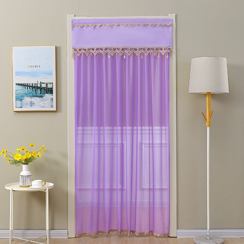 Cortina roja de boda de moda belleza hilo de encaje cortina de puerta dormitorio sala de estar simple cortina de partición a prueba de mosquitos