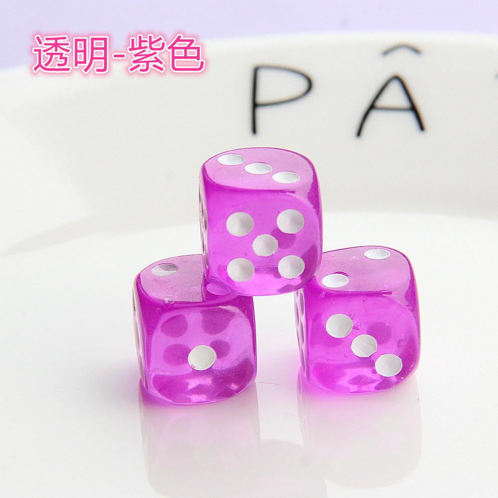 Dados de resina de color caramelo redondeado Tablero de dados de cristal Accesorios de juego Accesorios de llavero de bricolaje Productos transfronterizos de Amazon