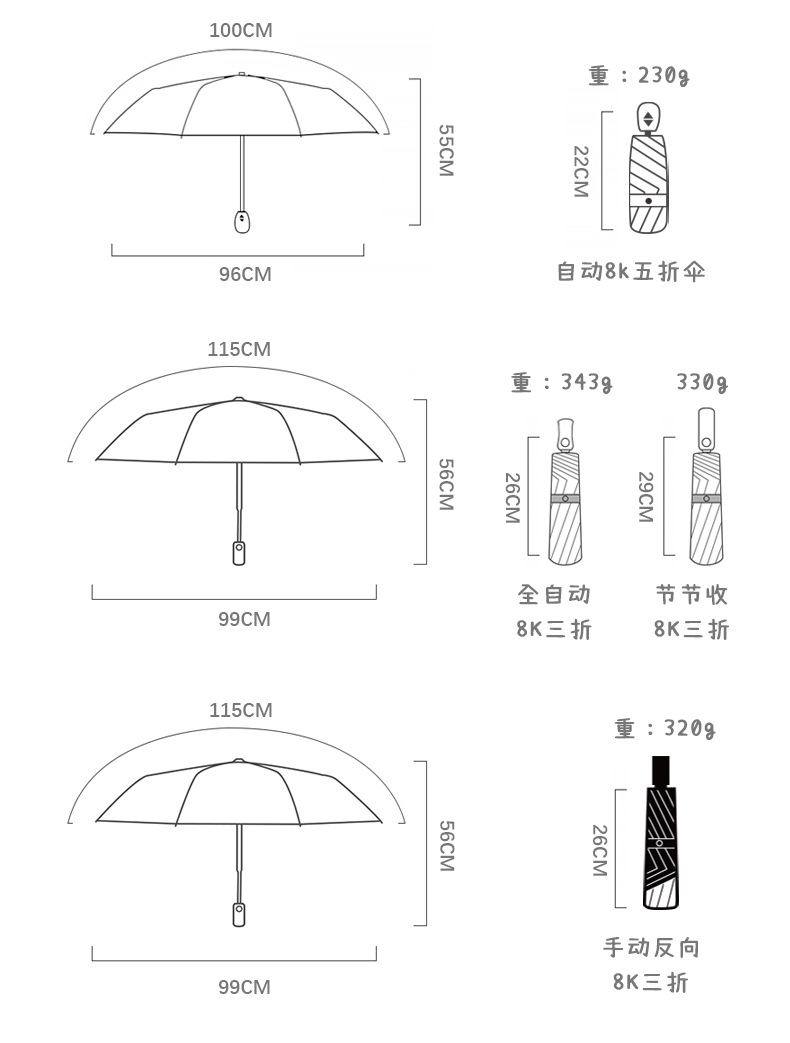 渐变奶油系雨伞女晴雨两用防晒防紫外线太阳伞好看结实折叠遮阳伞详情13