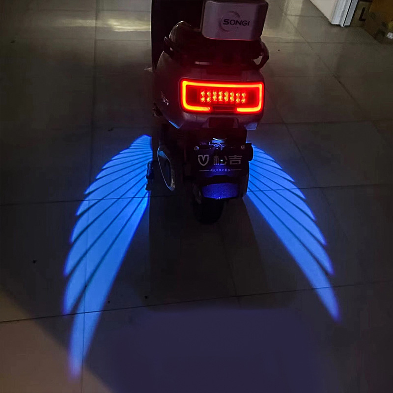Luz de piso de motocicleta Ángel Ala Luz de proyección Luz de bienvenida · Luz de alfombra Renovación Luz de atmósfera Luz de bienvenida