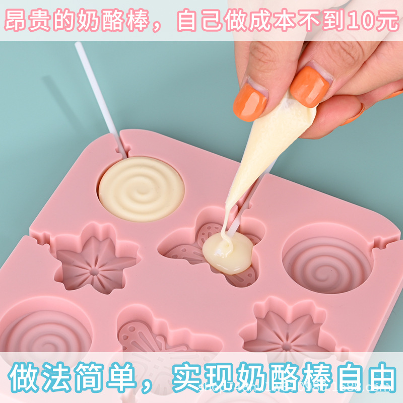 Lollipop molde silicona Navidad niños azúcar molde Lollipop hornear DIY Herramienta 8 12 incluso rejilla molde antiadherente