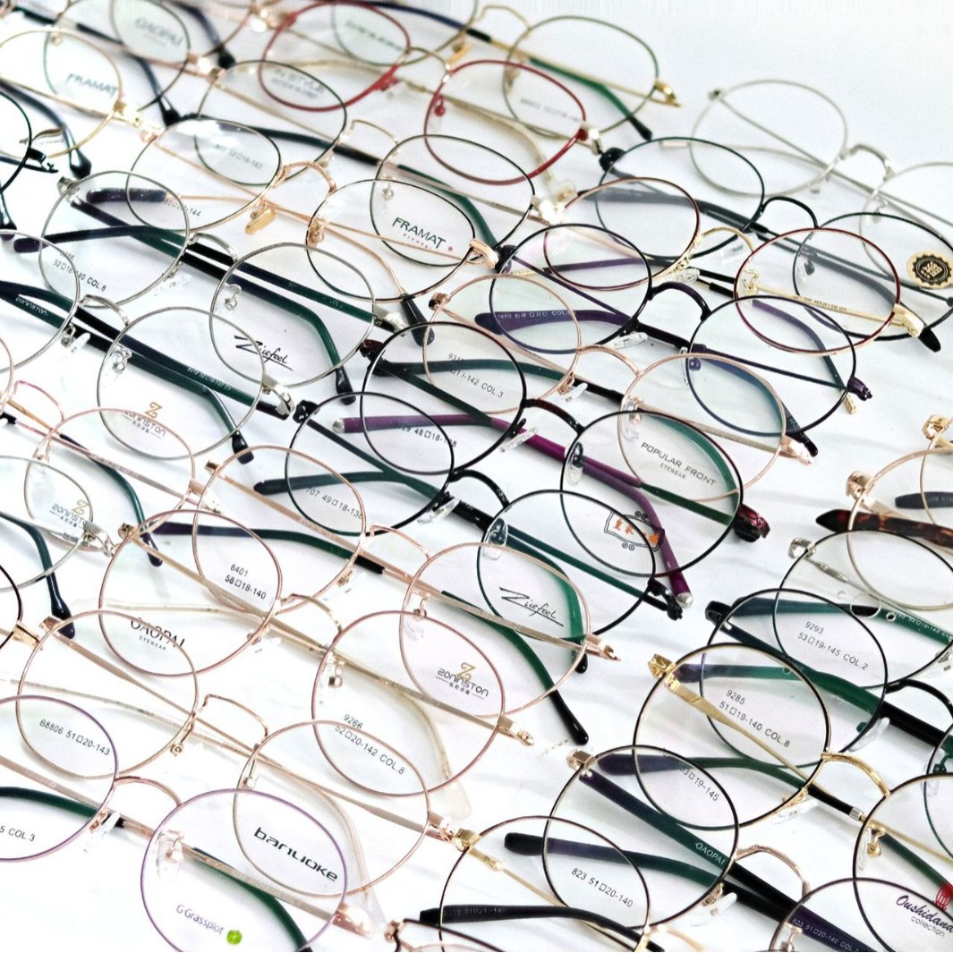 夏季韩版细框不锈钢复古文艺金属眼镜框架  平光现货库存混批