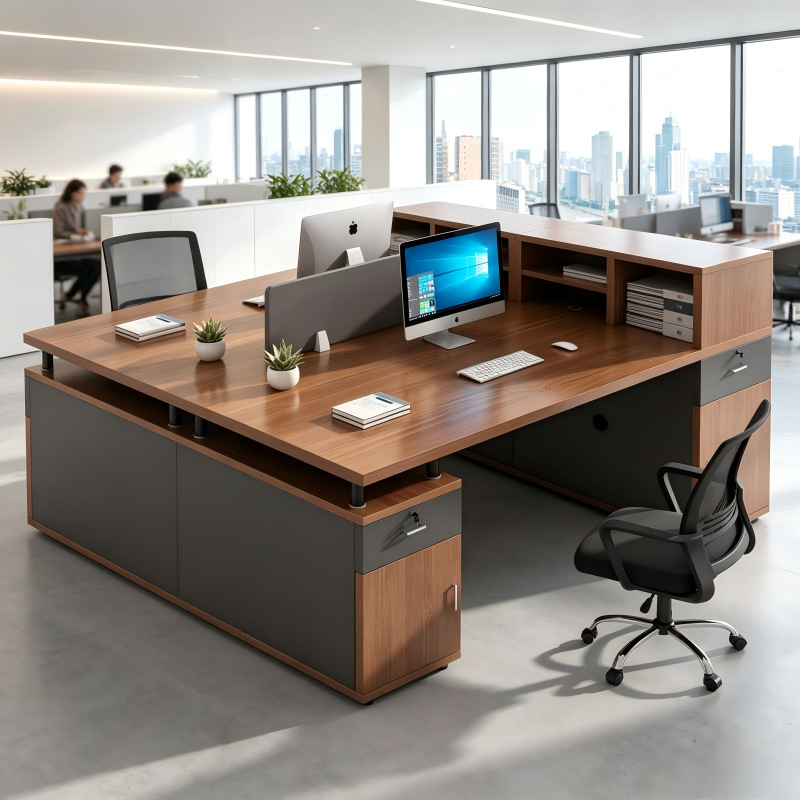 Office desk and chair set, simple modern staff desk, home desk, computer desk, employee workstation, office table Office desk and chair set, simple modern staff desk, home desk, computer desk, employee workstation, office table