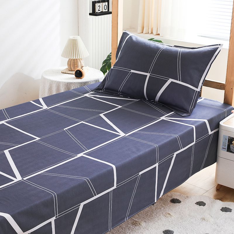 100% algodón puro dormitorio de estudiantes sábanas individuales 0,9 m dormitorio cama individual algodón hogar doble edredón lista